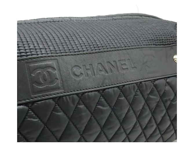 Borsa a Spalla Chanel Nylon Coco Mark Nero - vista 9