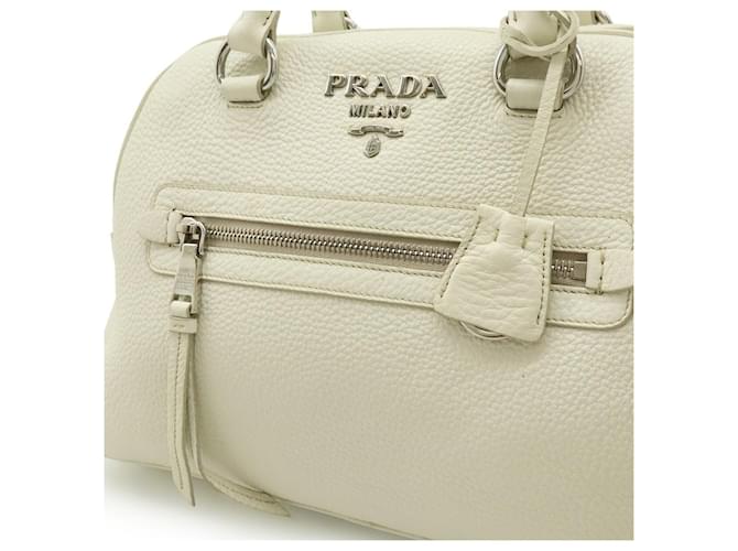 Prada Lederhandtasche Weiß - Ansicht 8