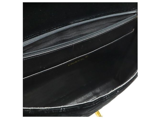Valigetta Chanel Velvet Leather Matelasse Coco Mark Nero - vista 6