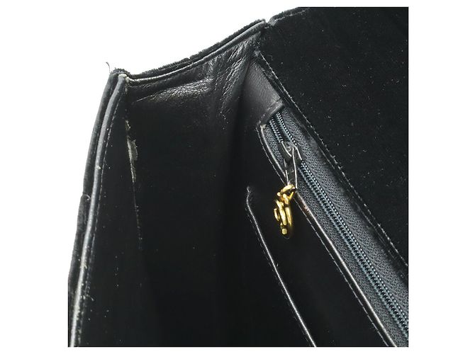 Valigetta Chanel Velvet Leather Matelasse Coco Mark Nero - vista 7