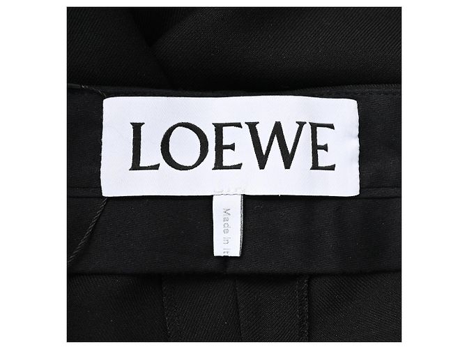 Loewe gerade Hose aus schwarzer Wolle - Ansicht 4