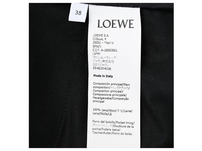 Loewe gerade Hose aus schwarzer Wolle - Ansicht 5