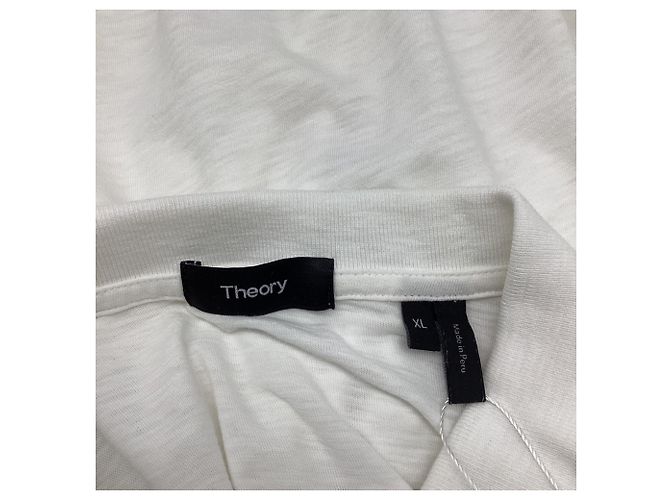Polo a maniche corte Theory in cotone bianco Crudo - vista 6