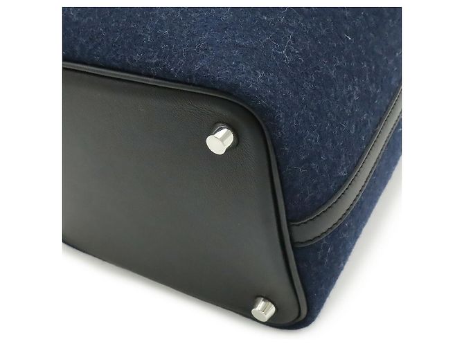 Borsa Tote in Feltro e Pelle Hermès Picotin Lock Blu - vista 4