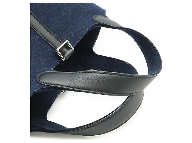 Borsa Tote in Feltro e Pelle Hermès Picotin Lock Blu - vista 6