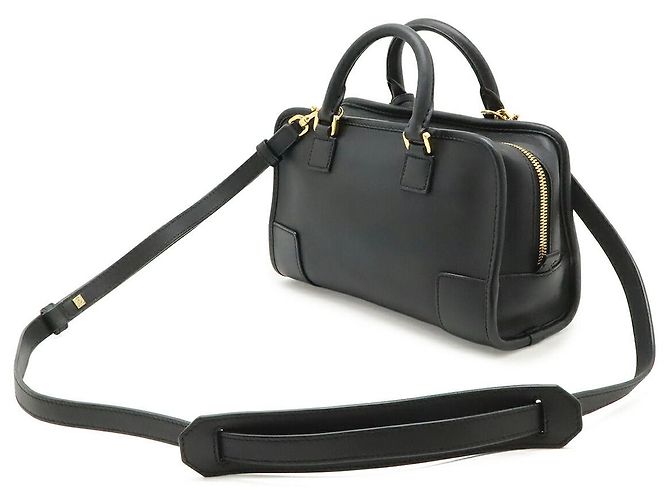 Borsa Loewe Leather Amazona 23 Anagram Nero - vista 2