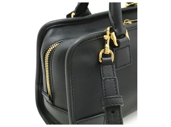 Borsa Loewe Leather Amazona 23 Anagram Nero - vista 4