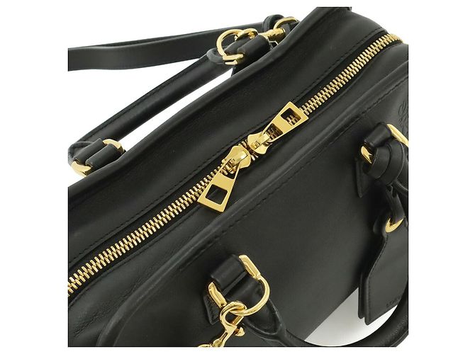 Borsa Loewe Leather Amazona 23 Anagram Nero - vista 7