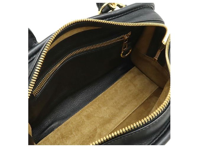 Borsa Loewe Leather Amazona 23 Anagram Nero - vista 8