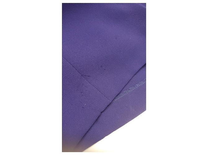 Dries Van Noten gerade Hose aus blauem Polyester - Ansicht 10