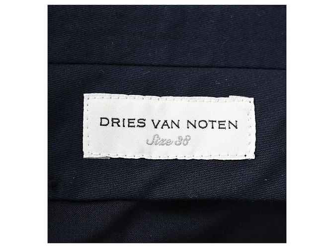 Dries Van Noten gerade Hose aus blauem Polyester - Ansicht 4