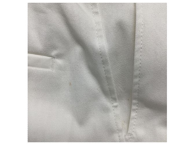 Pantalon évasé à taille haute Dolce & Gabbana en coton blanc Écru - vue 8