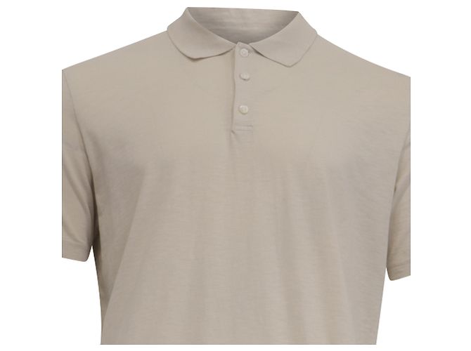 Polo Theory a maniche corte in cotone beige - vista 2