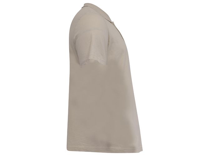 Polo Theory a maniche corte in cotone beige - vista 3