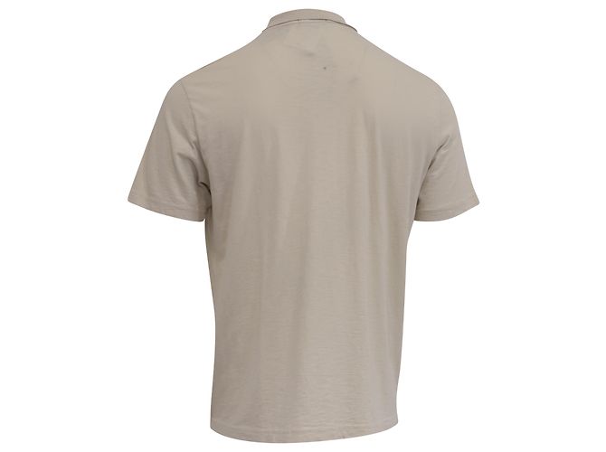 Polo Theory a maniche corte in cotone beige - vista 4