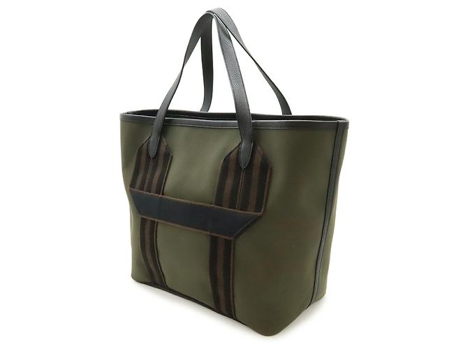 Hermès Hermes PURSANGLE 35 Canvas Leather Tote Bag Braun - Ansicht 2