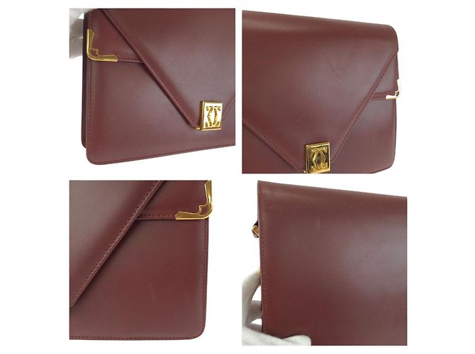 Borsa a Spalla Cartier Leather Must Line Rosso - vista 5