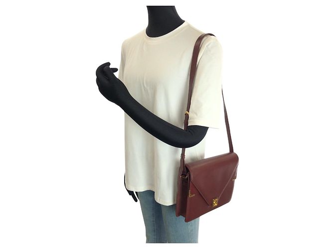 Borsa a Spalla Cartier Leather Must Line Rosso - vista 7