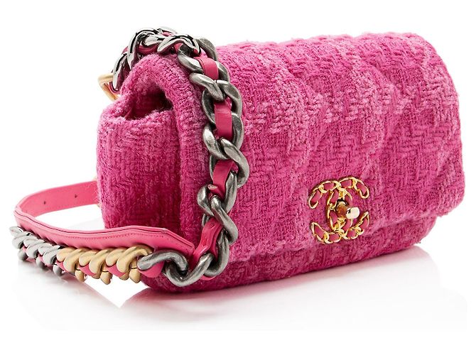 Gabrielle Borsa a cintura Chanel Tweed 19 Rosa - vista 2