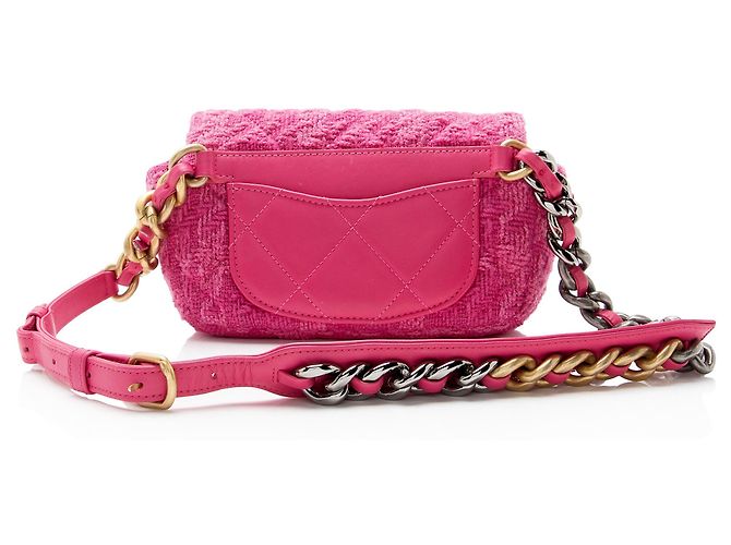 Gabrielle Borsa a cintura Chanel Tweed 19 Rosa - vista 3