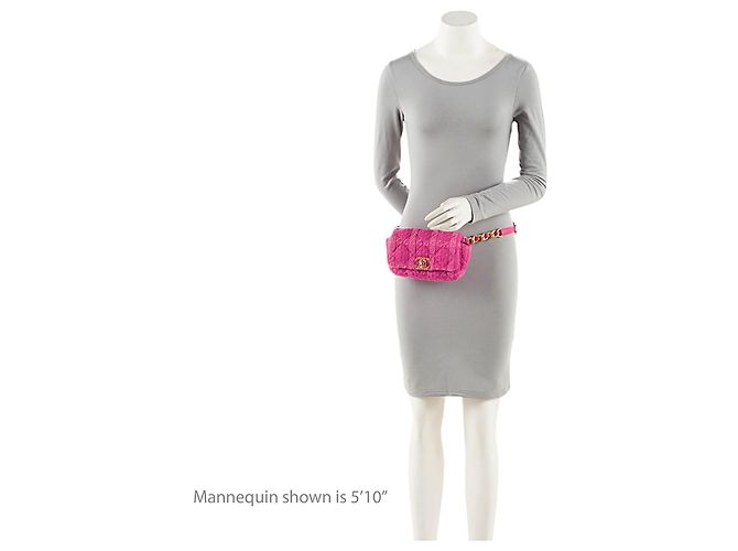 Gabrielle Borsa a cintura Chanel Tweed 19 Rosa - vista 5