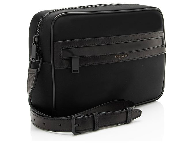 Saint Laurent Nylon Leather Camp Camera Bag Black - view 2