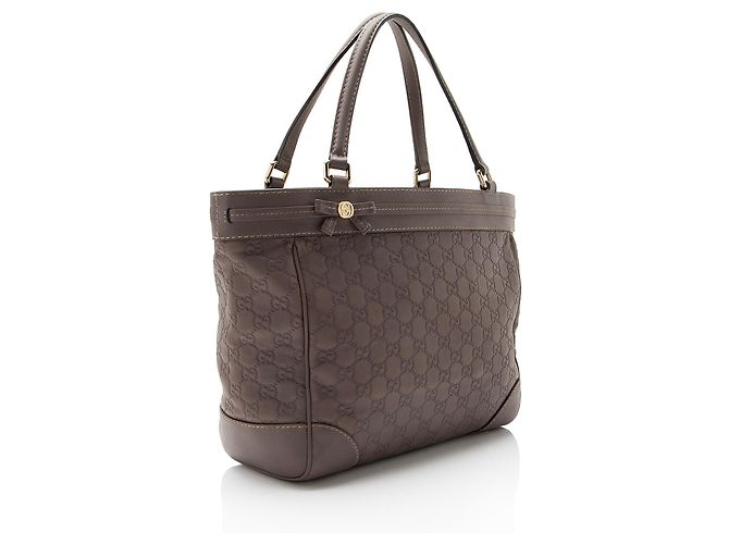 Tote Mayfair Medium in pelle Gucci Guccissima Porpora - vista 2