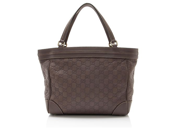 Tote Mayfair Medium in pelle Gucci Guccissima Porpora - vista 3