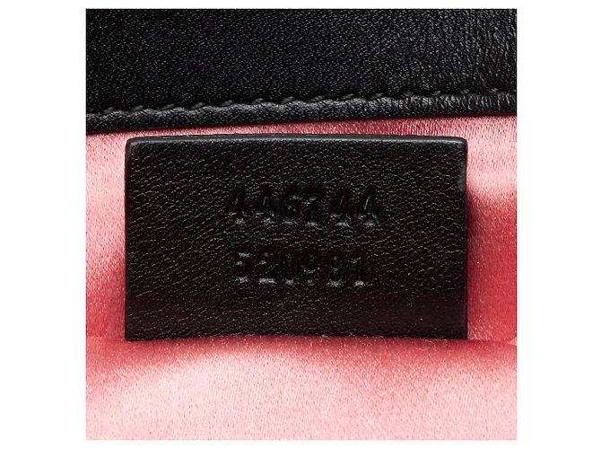 Borsa Gucci Matelasse Velvet GG Marmont Small Flap Nero - vista 6