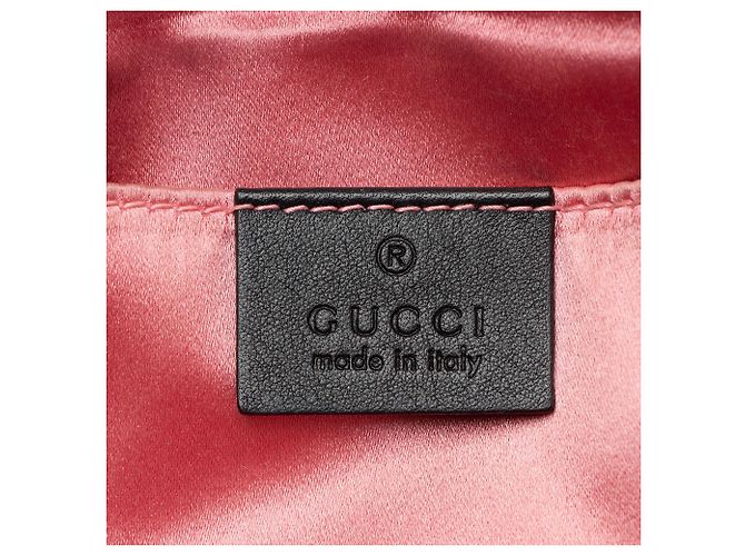 Borsa Gucci Matelasse Velvet GG Marmont Small Flap Nero - vista 8