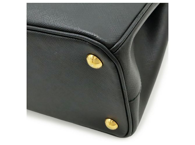 Borsa a tracolla Galleria Triangle in pelle Saffiano Prada Nero - vista 3