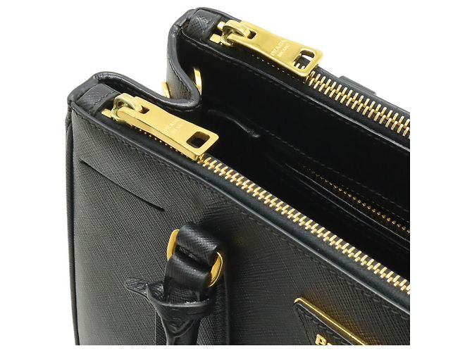 Borsa a tracolla Galleria Triangle in pelle Saffiano Prada Nero - vista 5