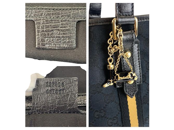 Borsa a tracolla tote Gucci GG Canvas Nera Nero - vista 3