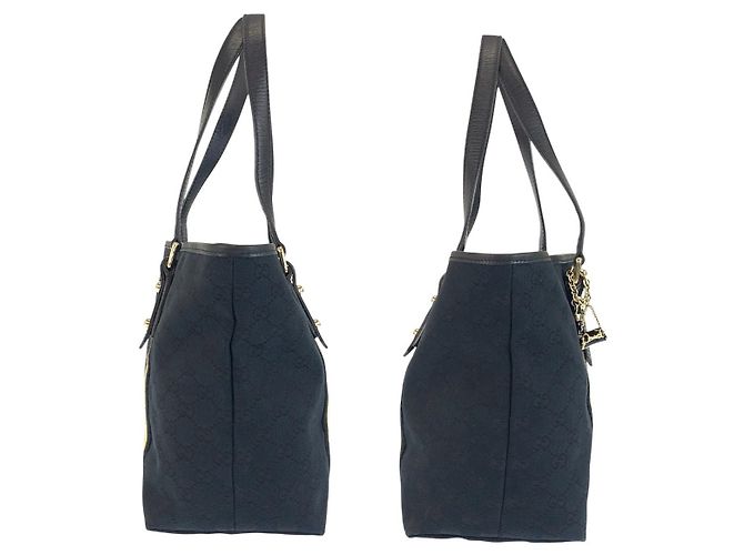 Borsa a tracolla tote Gucci GG Canvas Nera Nero - vista 7