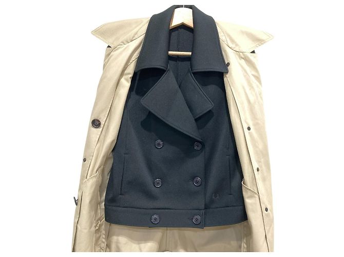 Autre Marque Gabardina FRED PERRY Negro Beige - vista 5