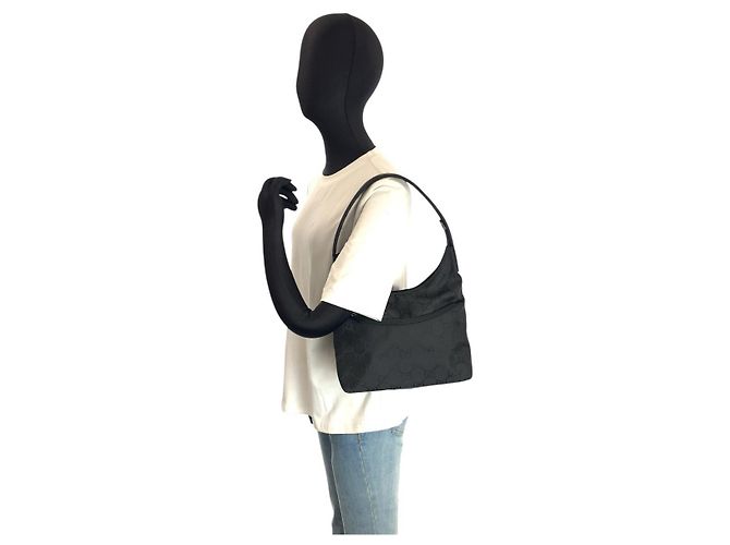 Borsa a tracolla hobo in nylon Gucci Nero - vista 6