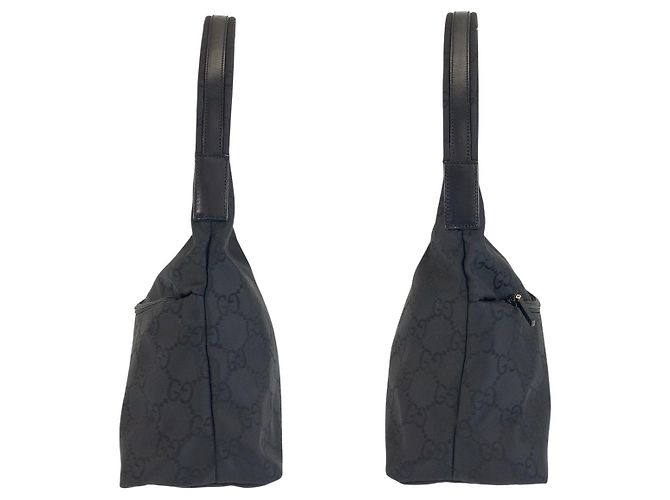 Borsa a tracolla hobo in nylon Gucci Nero - vista 7