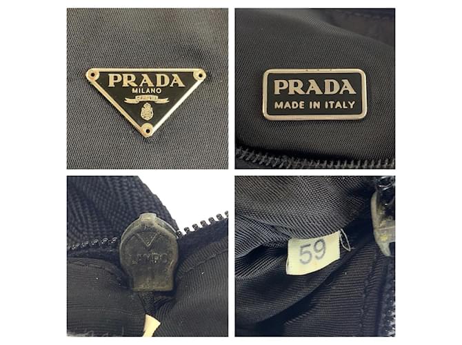Borsa Prada Nylon Tessuto Logo Nero - vista 3