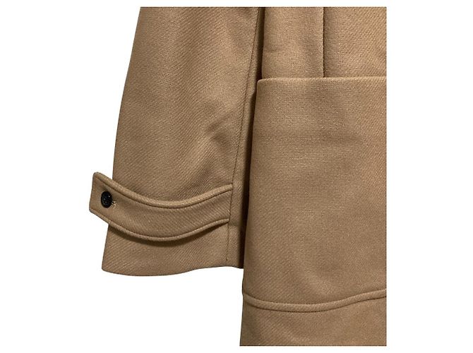 Autre Marque Abrigo Duffle de melton ligero italiano IENA Beige Camello - vista 3