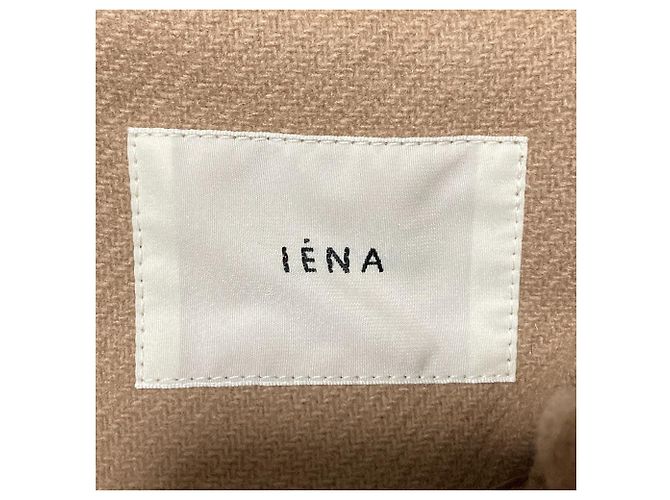 Autre Marque Abrigo Duffle de melton ligero italiano IENA Beige Camello - vista 5