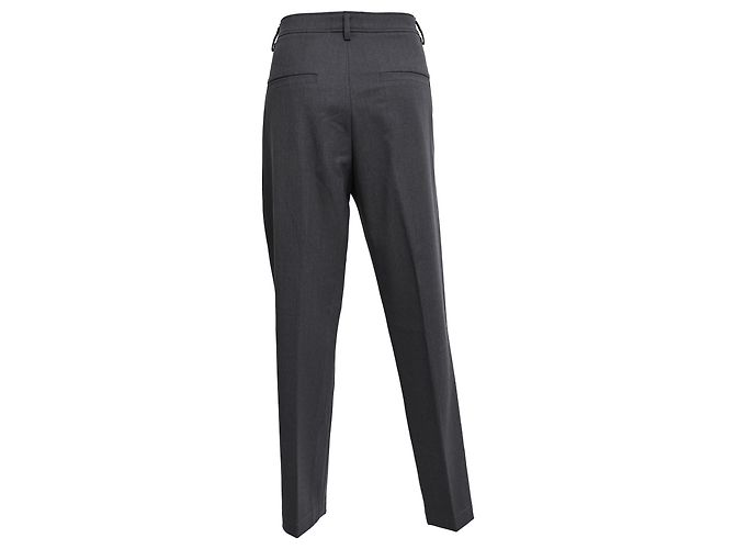 Pantalones de perna recta Brunello Cucinelli en lana gris - vista 3