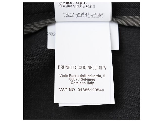 Pantalones de perna recta Brunello Cucinelli en lana gris - vista 8