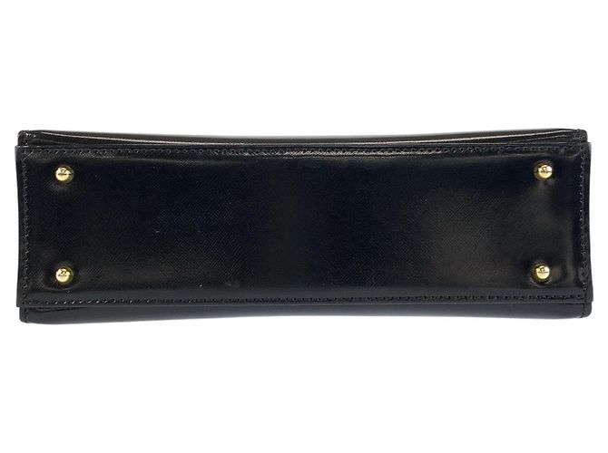 Tote a spalla Versace Sunburst in smalto nero - vista 10