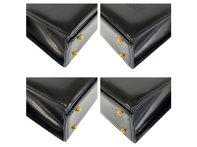 Tote a spalla Versace Sunburst in smalto nero - vista 4