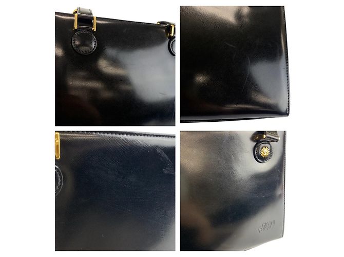 Tote a spalla Versace Sunburst in smalto nero - vista 6