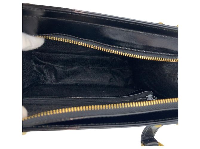 Tote a spalla Versace Sunburst in smalto nero - vista 9