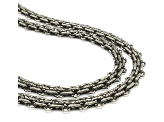 Chanel Schultertasche aus Baumwolle Lila - Ansicht 5