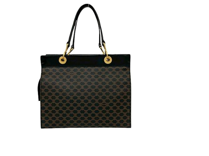 Céline Borsa in pelle CELINE Marrone Nero - vista 2