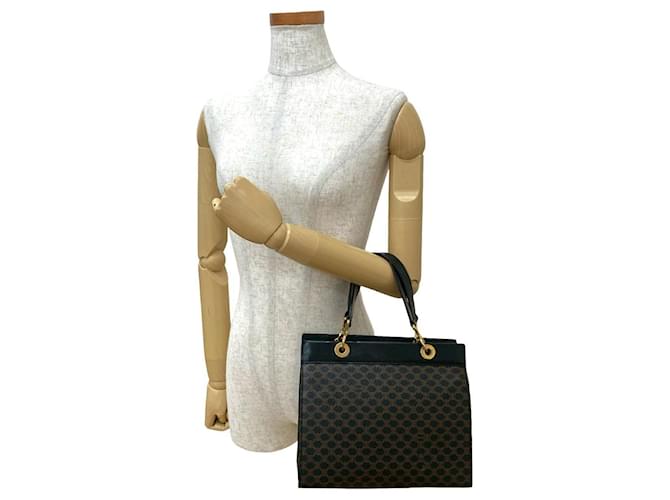 Céline Borsa in pelle CELINE Marrone Nero - vista 3