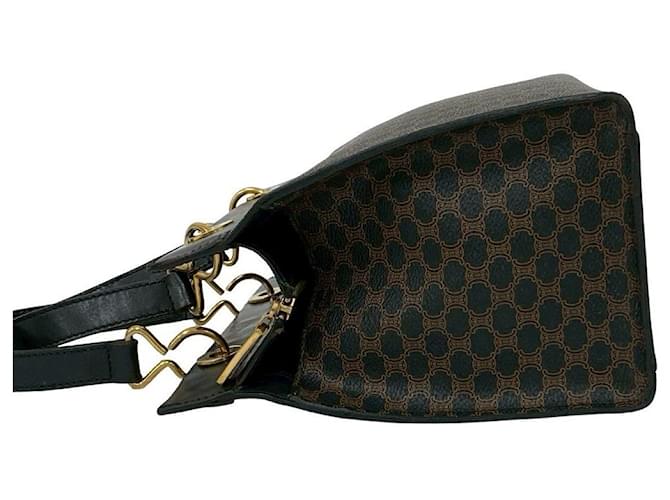 Céline Borsa in pelle CELINE Marrone Nero - vista 6